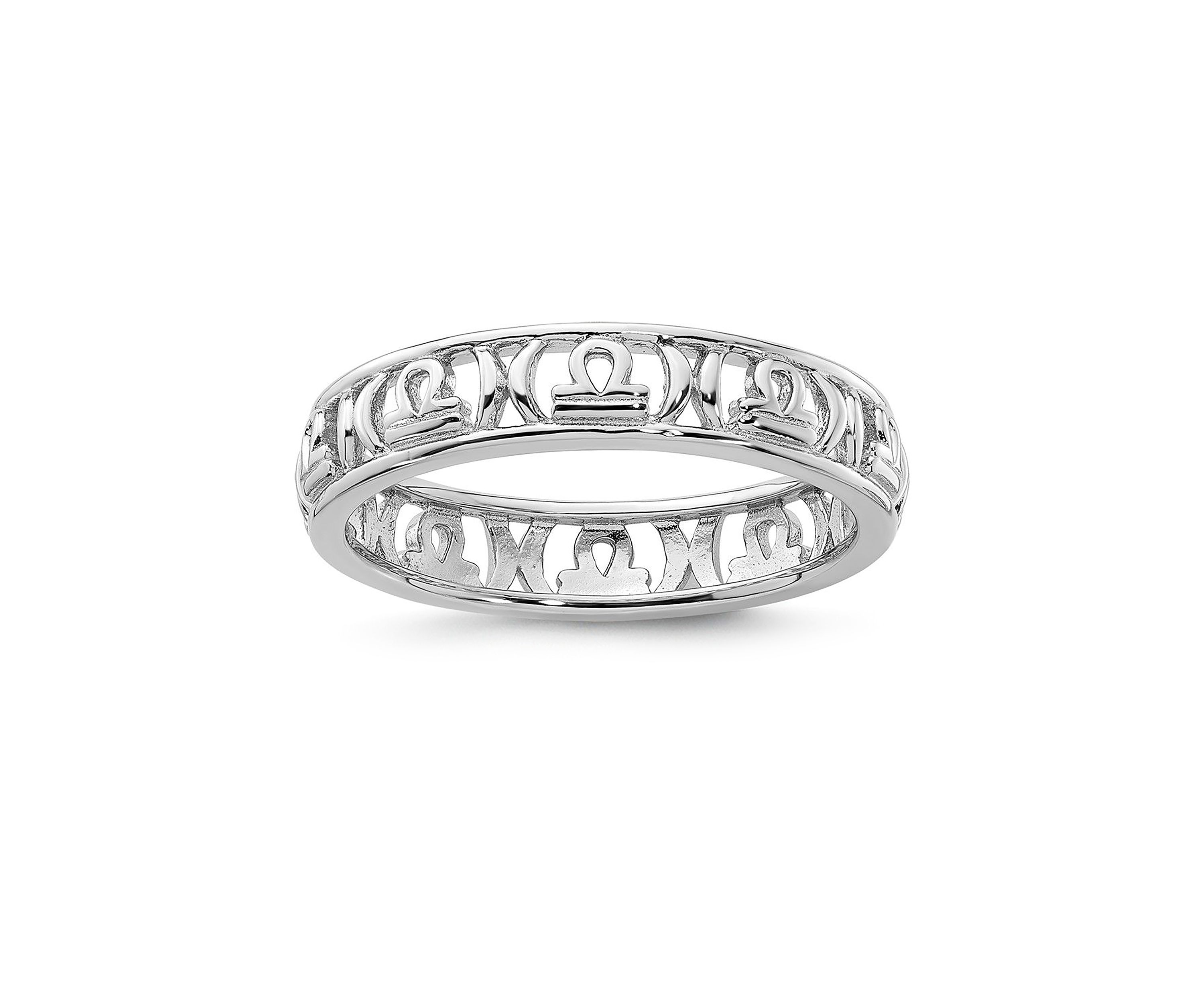 Sterling Silver Stackable Expressions Libra Zodiac Ring