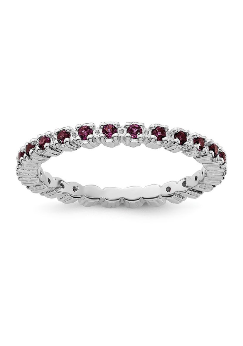 5/8 ct. t.w. Rhodolite Garnet Ring in Sterling Silver