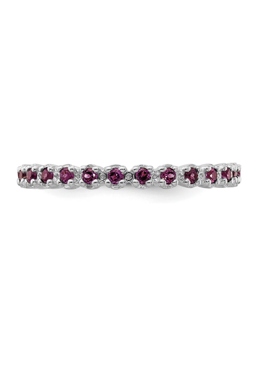 5/8 ct. t.w. Rhodolite Garnet Ring in Sterling Silver
