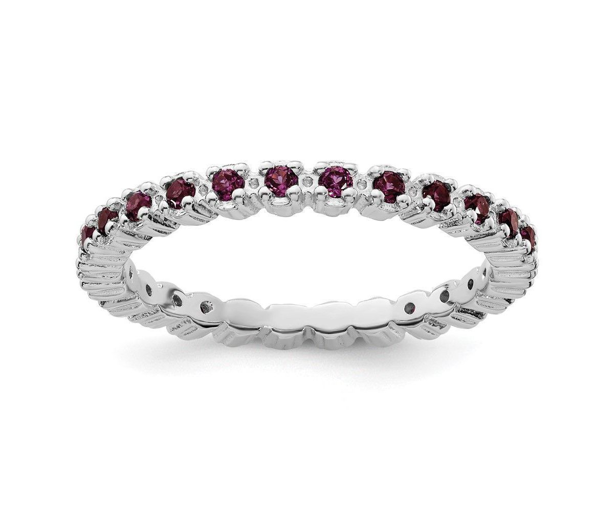 5/8 ct. t.w. Rhodolite Garnet Ring in Sterling Silver
