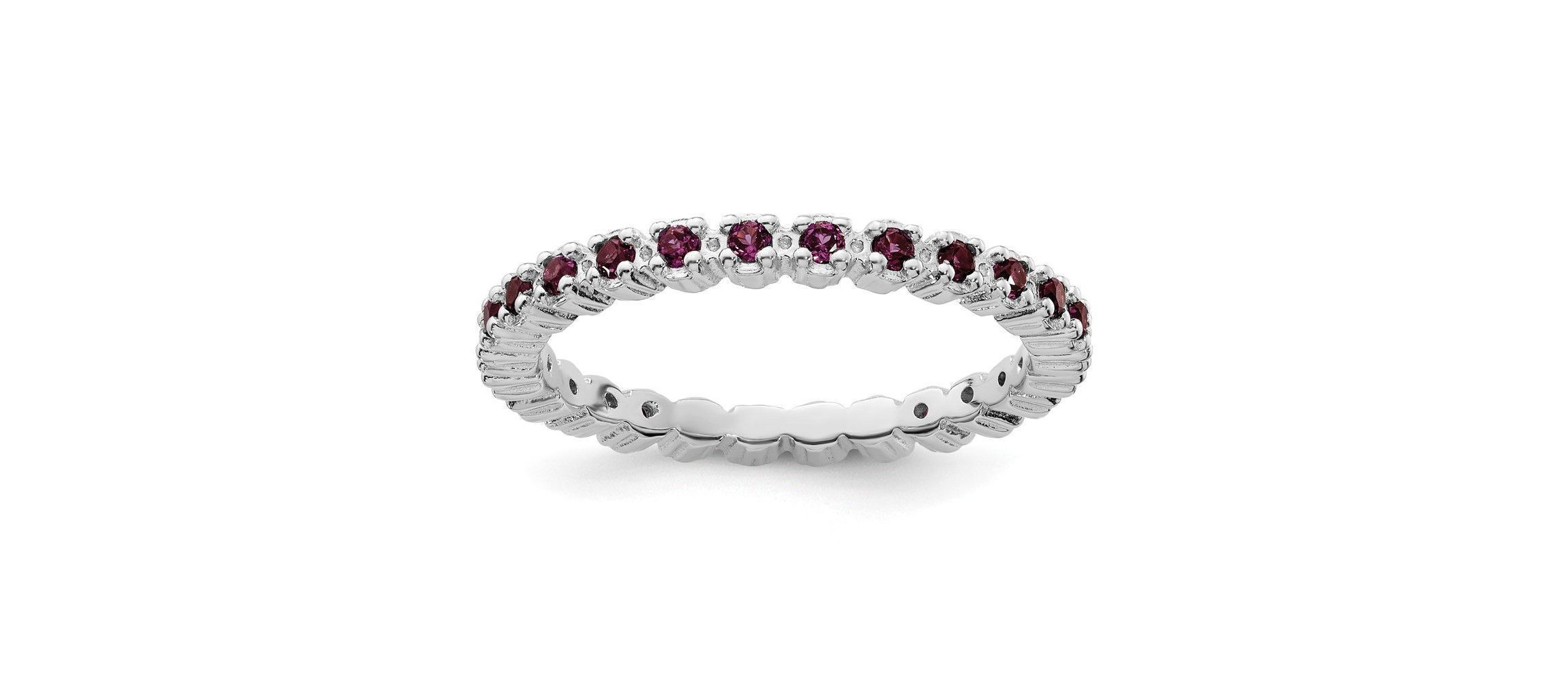 5/8 ct. t.w. Rhodolite Garnet Ring in Sterling Silver