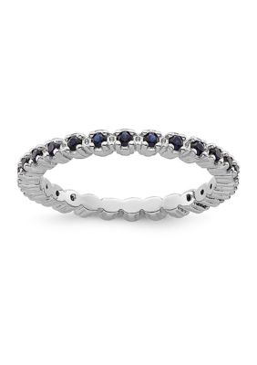 Belk & Co 1/2 ct. t.w. Lab Created Sapphire Stackable Expressions Ring in Sterling Silver, White, 10