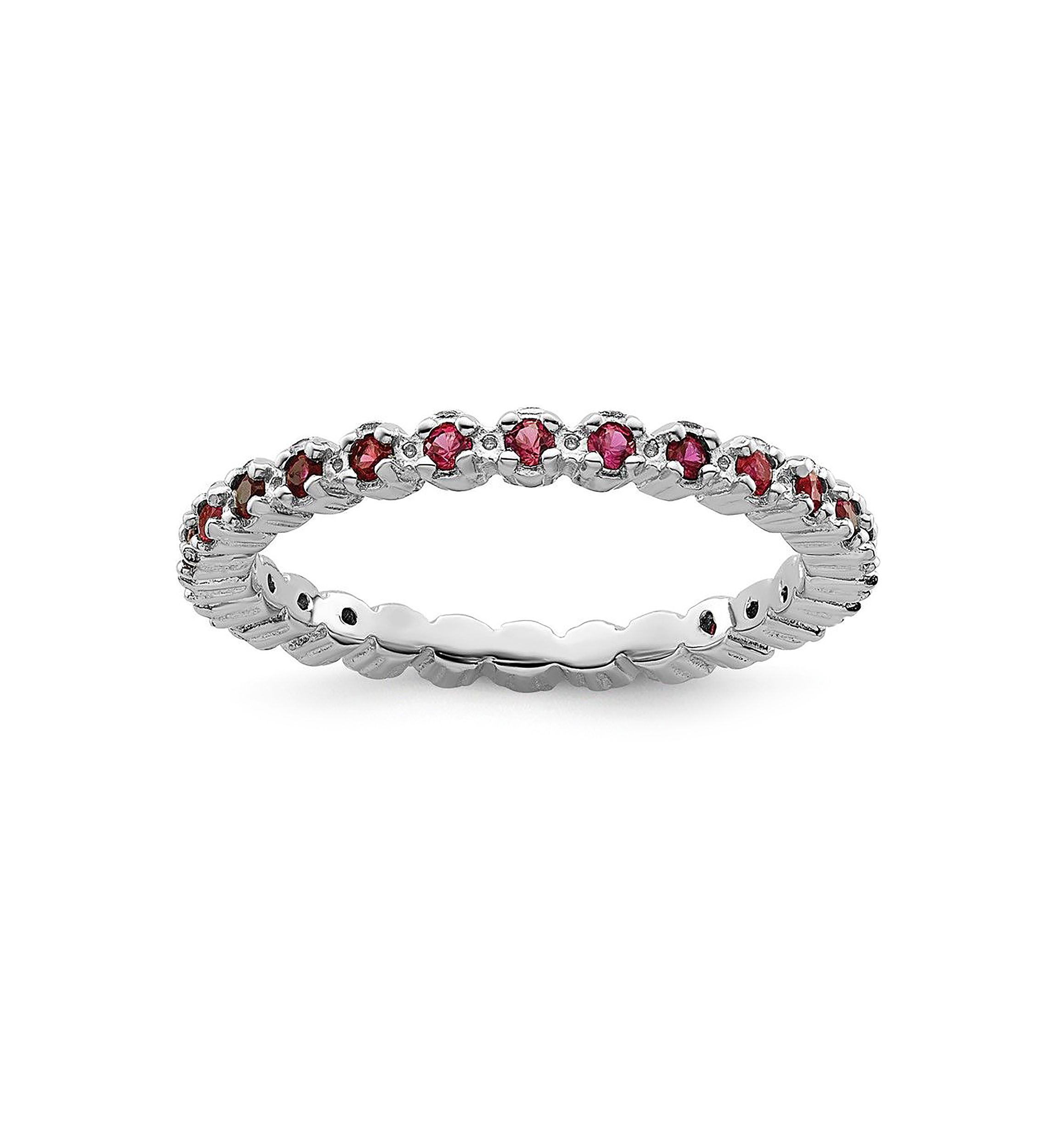 Lab Created 1/2 ct. t.w. Created Ruby Stackable Expressions Ring in Sterling Silver