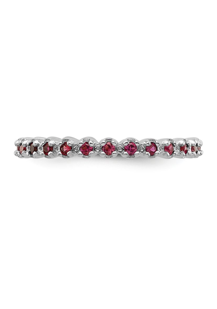Lab Created 1/2 ct. t.w. Created Ruby Stackable Expressions Ring in Sterling Silver
