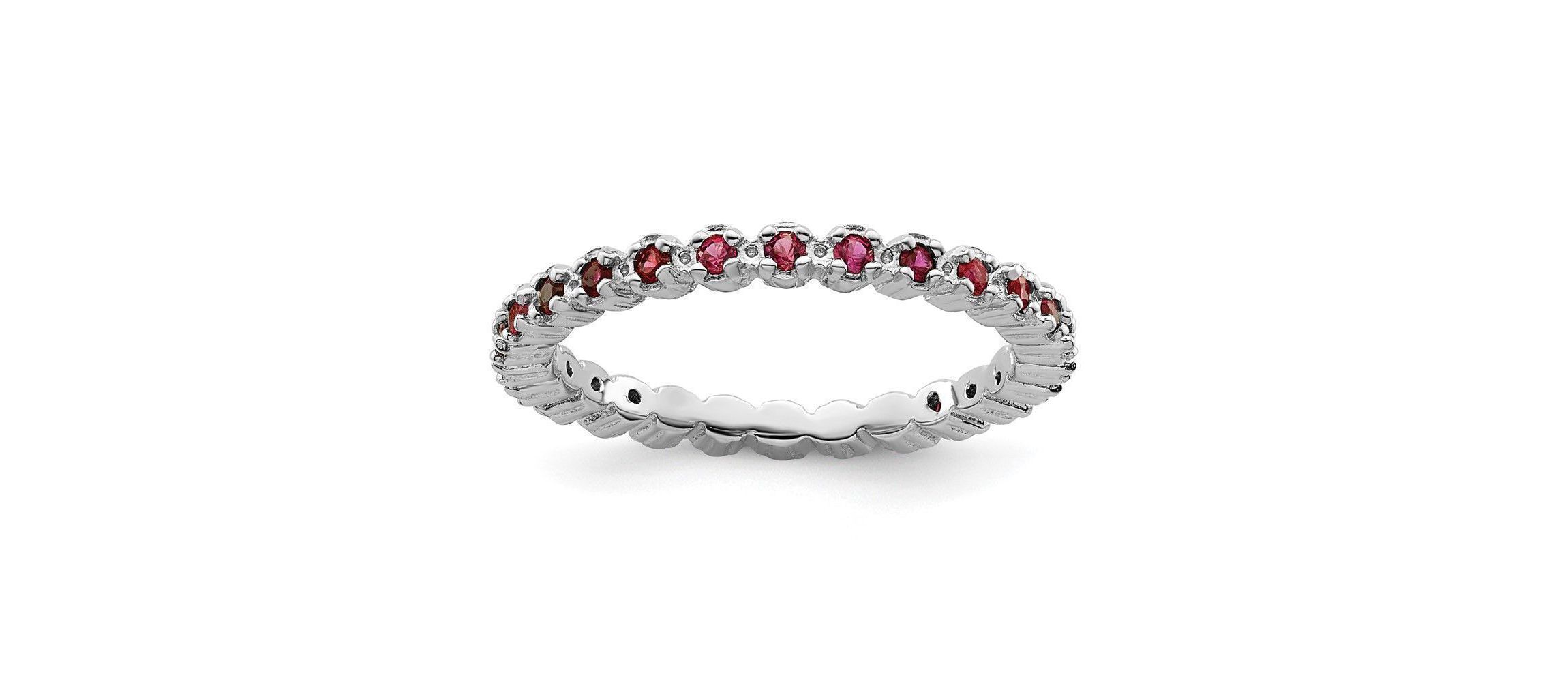 Lab Created 1/2 ct. t.w. Created Ruby Stackable Expressions Ring in Sterling Silver