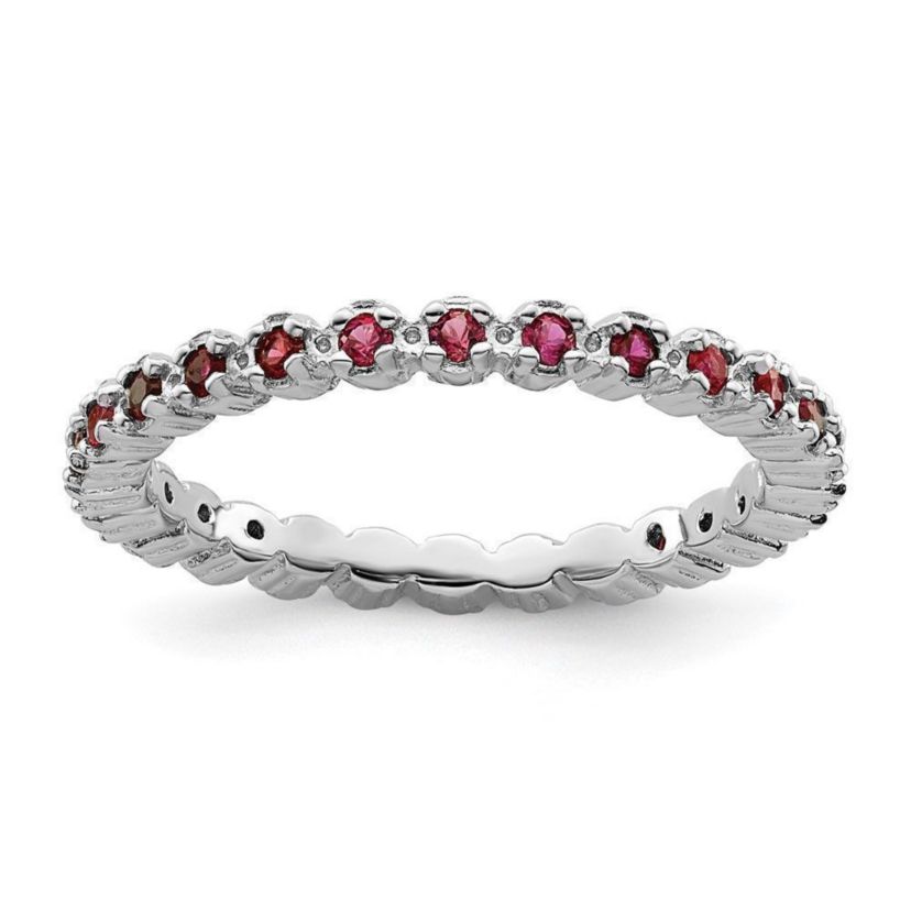 Lab Created 1/2 ct. t.w. Created Ruby Stackable Expressions Ring in Sterling Silver