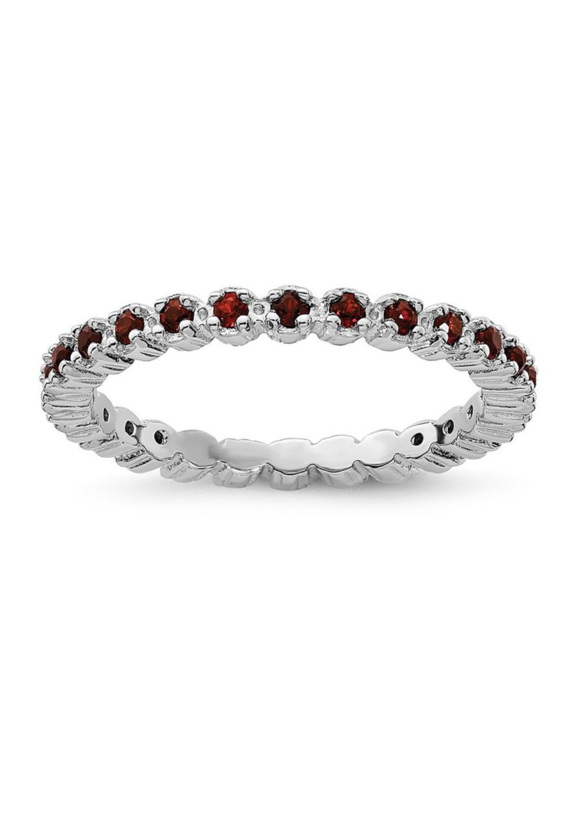 1/2 ct. t.w. Garnet Stackable Expressions Ring in Sterling Silver