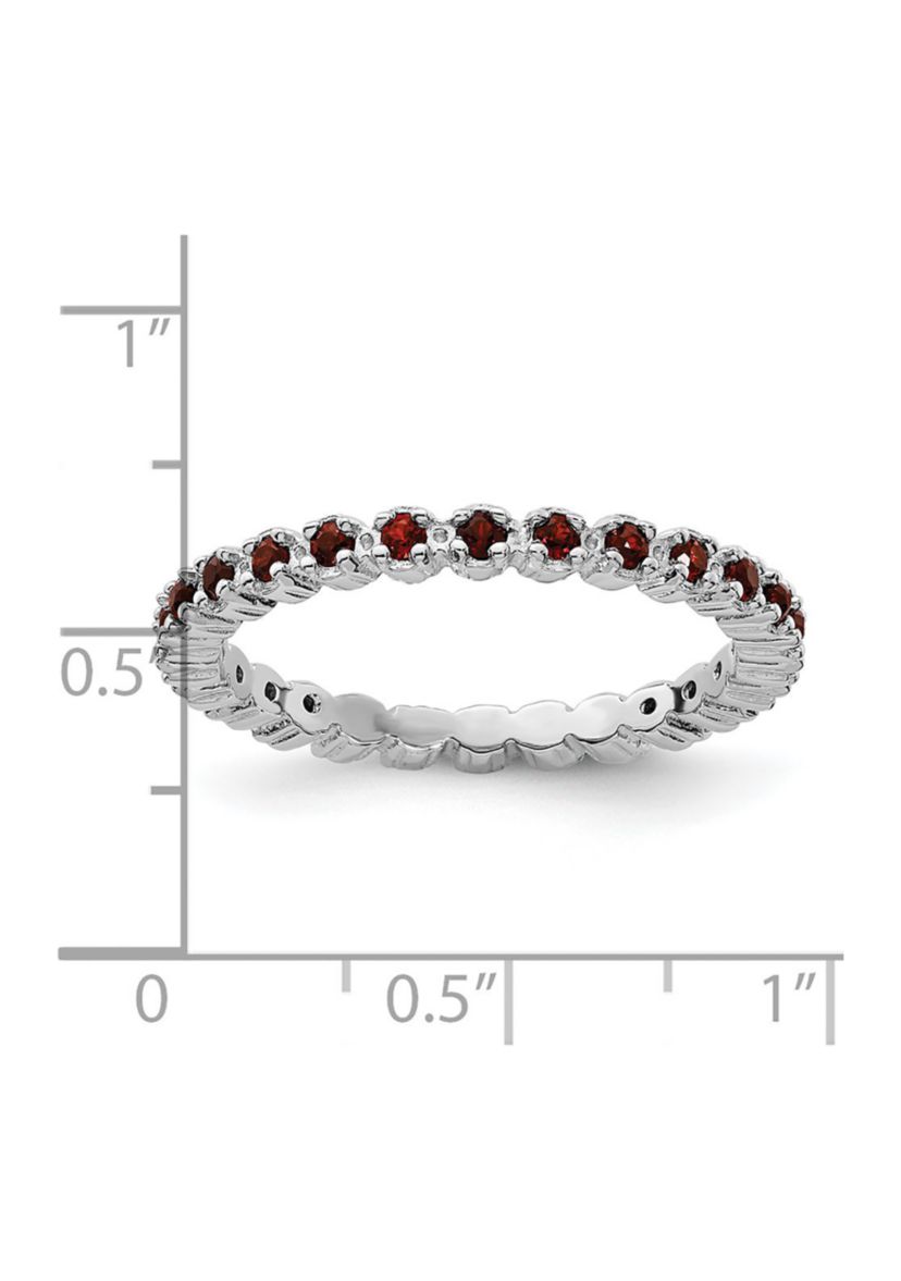 1/2 ct. t.w. Garnet Stackable Expressions Ring in Sterling Silver