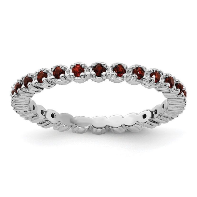 1/2 ct. t.w. Garnet Stackable Expressions Ring in Sterling Silver