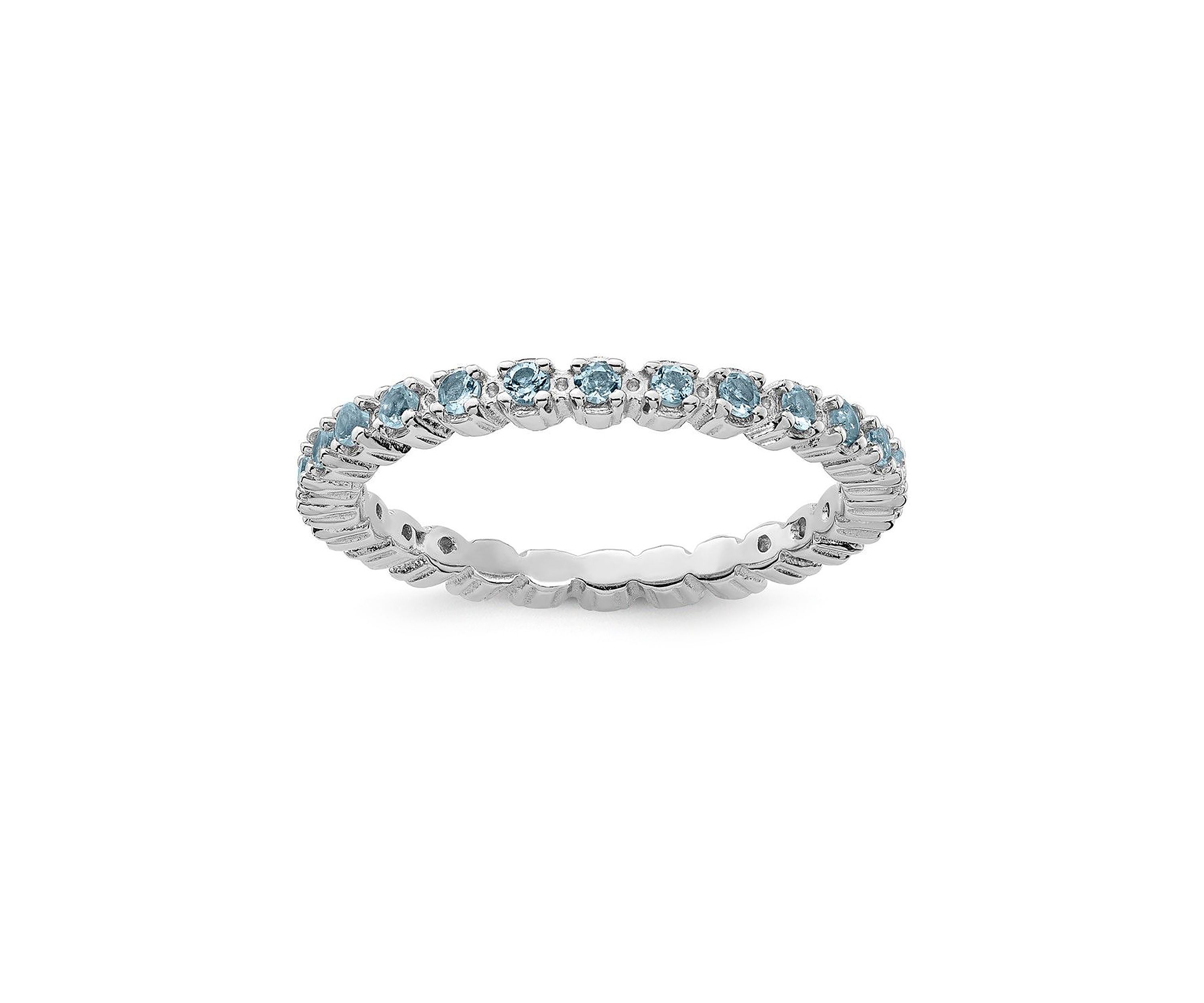 1/3 ct. t.w. Aquamarine Stackable Expressions Ring in Sterling Silver