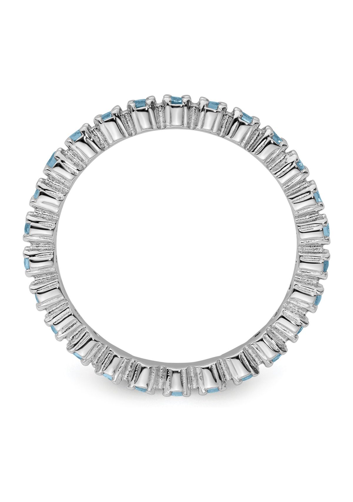 1/3 ct. t.w. Aquamarine Stackable Expressions Ring in Sterling Silver