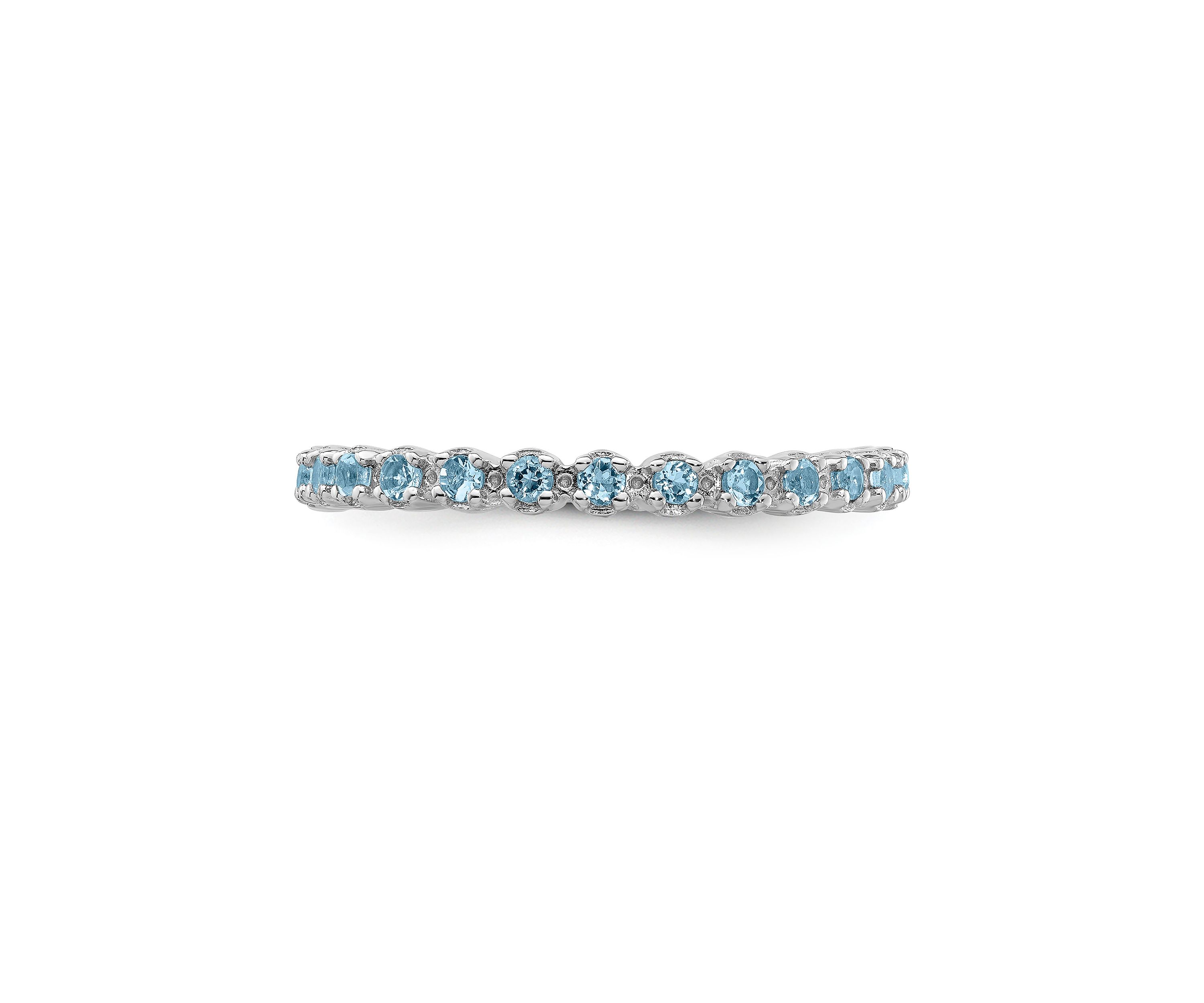 1/3 ct. t.w. Aquamarine Stackable Expressions Ring in Sterling Silver