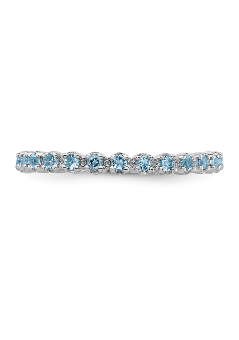 1/3 ct. t.w. Aquamarine Stackable Expressions Ring in Sterling Silver