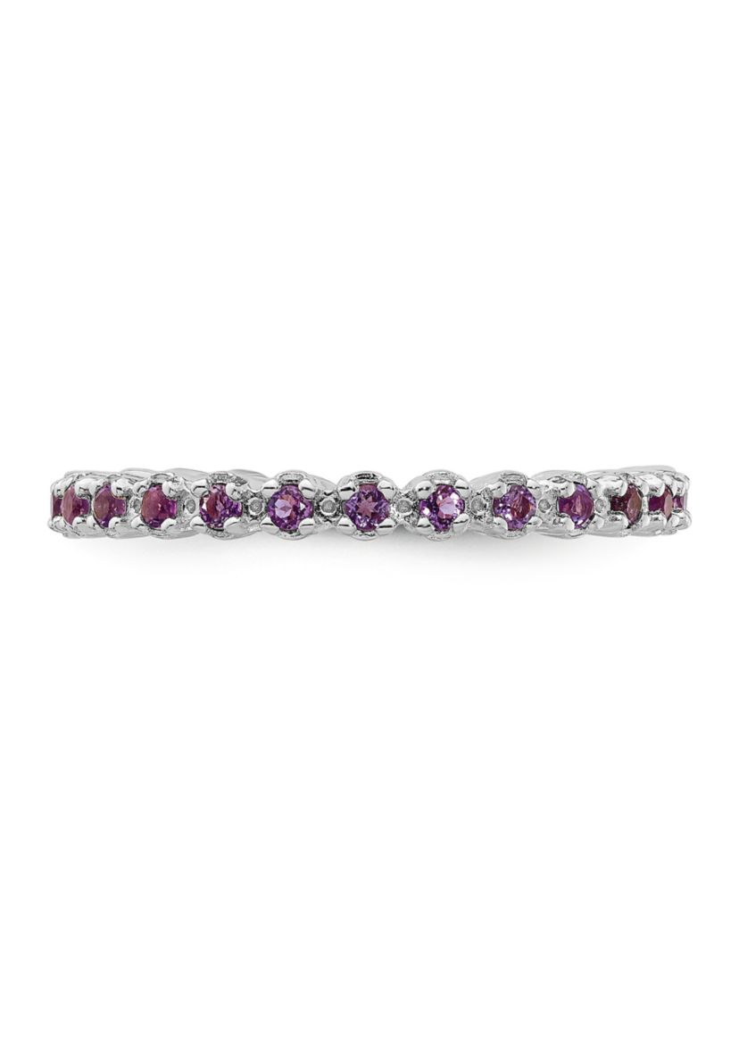 3/8 ct. t.w. Amethyst Stackable Expressions Ring in Sterling Silver