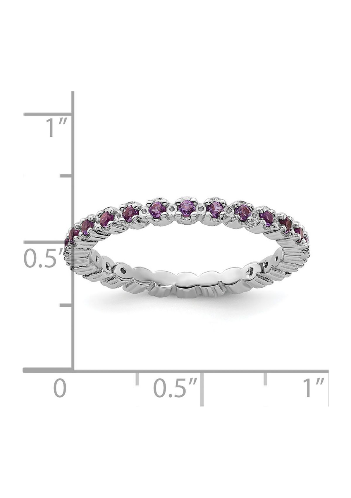 3/8 ct. t.w. Amethyst Stackable Expressions Ring in Sterling Silver