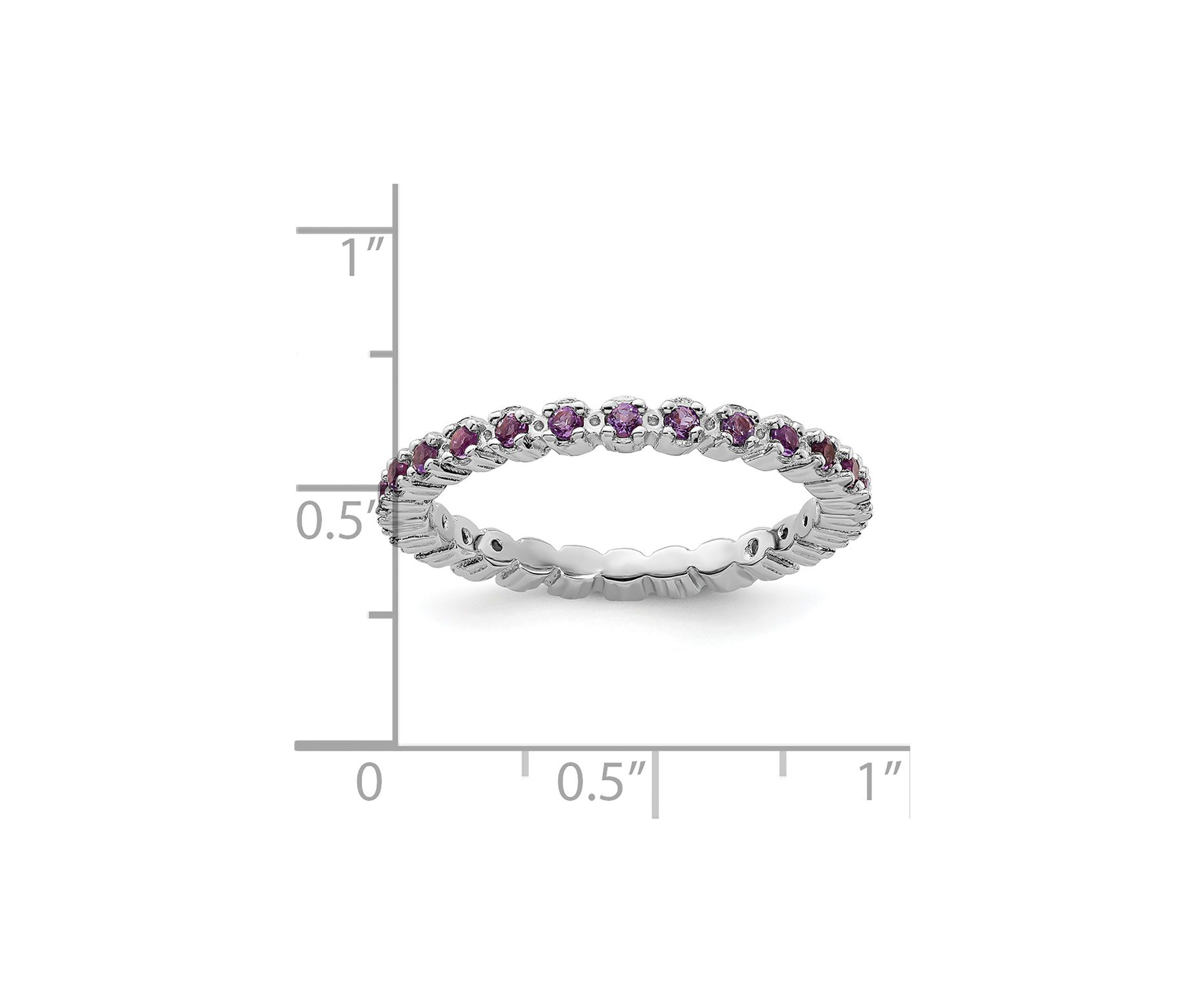 3/8 ct. t.w. Amethyst Stackable Expressions Ring in Sterling Silver