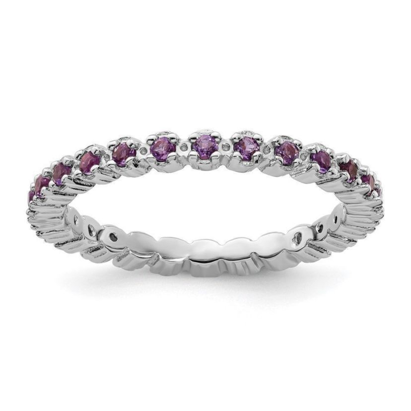 3/8 ct. t.w. Amethyst Stackable Expressions Ring in Sterling Silver