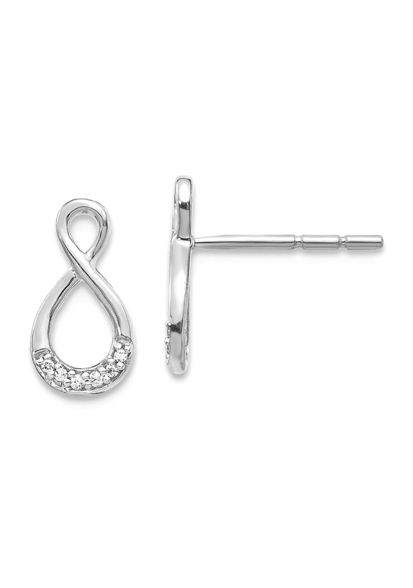0.04 ct. t.w. Diamond Twisted Post Earrings in 14K Gold