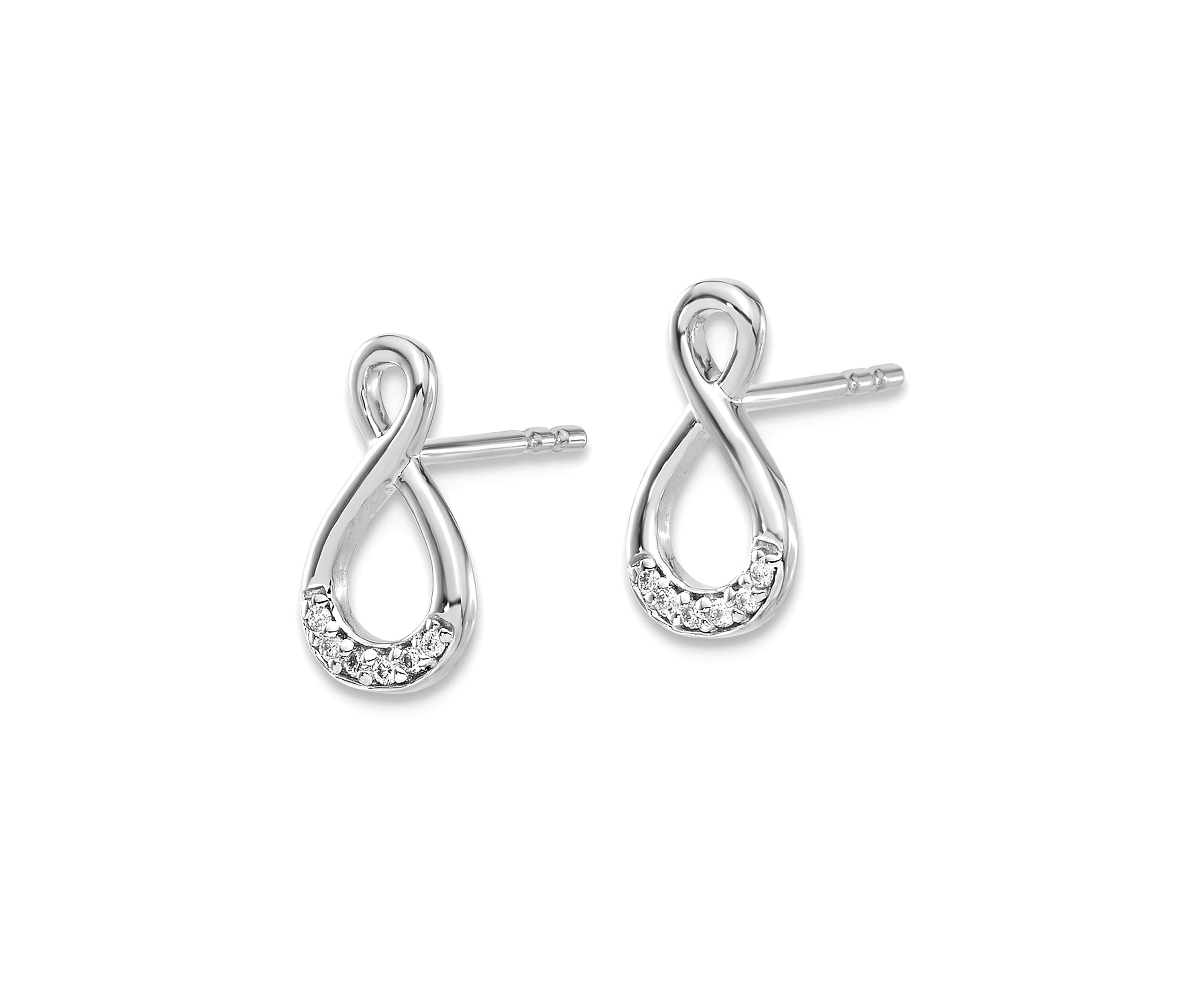 0.04 ct. t.w. Diamond Twisted Post Earrings in 14K Gold