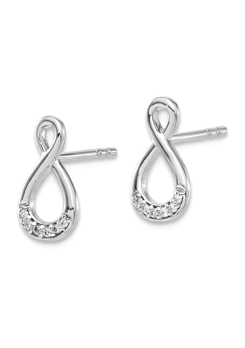 0.04 ct. t.w. Diamond Twisted Post Earrings in 14K Gold