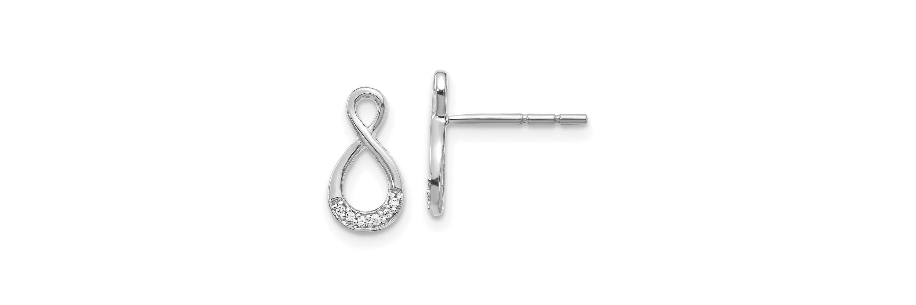 0.04 ct. t.w. Diamond Twisted Post Earrings in 14K Gold