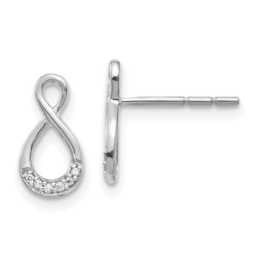 0.04 ct. t.w. Diamond Twisted Post Earrings in 14K Gold