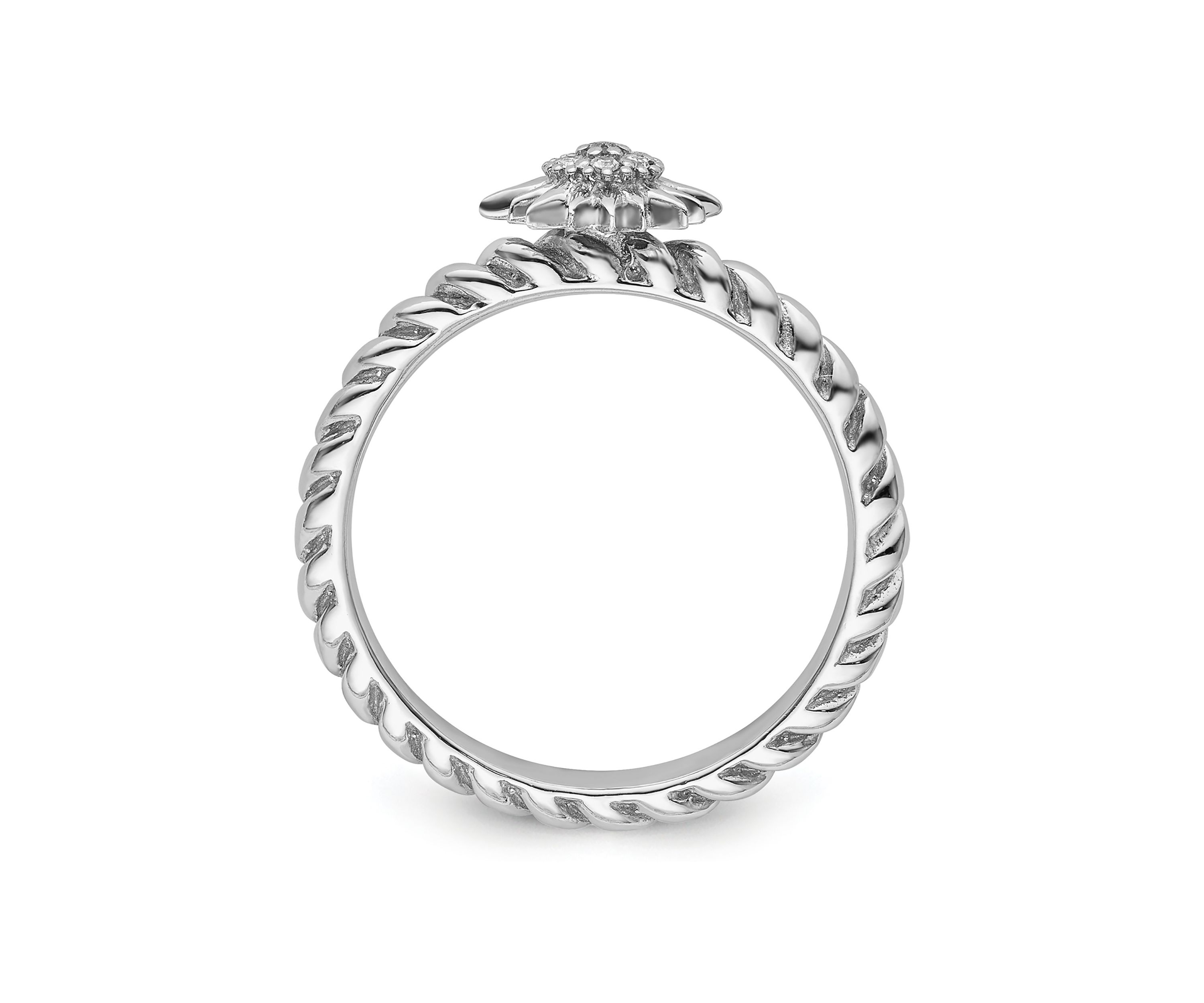0.035 ct. t.w. Diamond Stackable Expressions Star Ring in Sterling Silver
