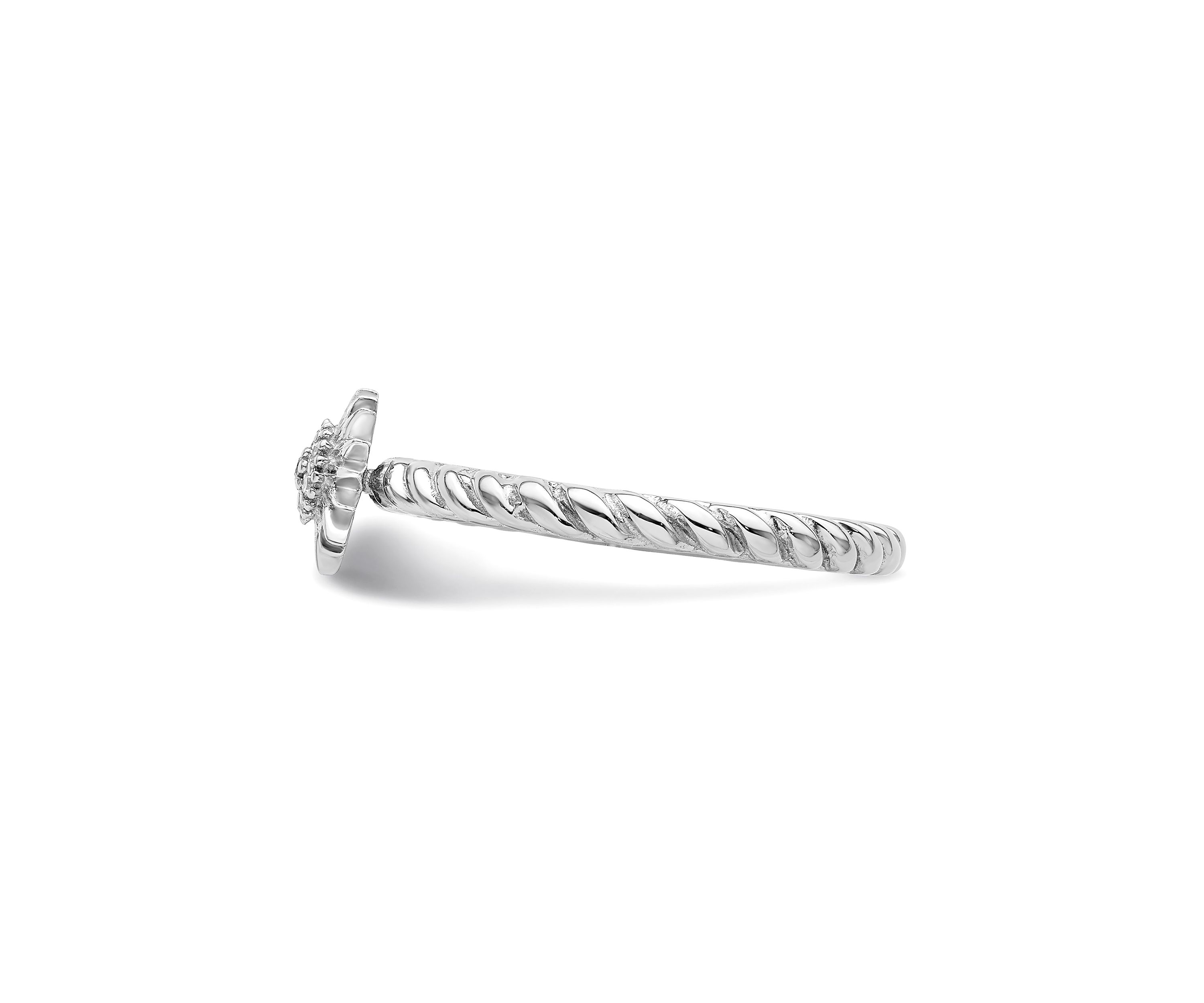 0.035 ct. t.w. Diamond Stackable Expressions Star Ring in Sterling Silver