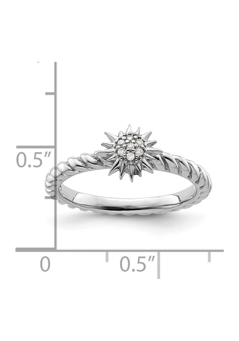 0.035 ct. t.w. Diamond Stackable Expressions Star Ring in Sterling Silver