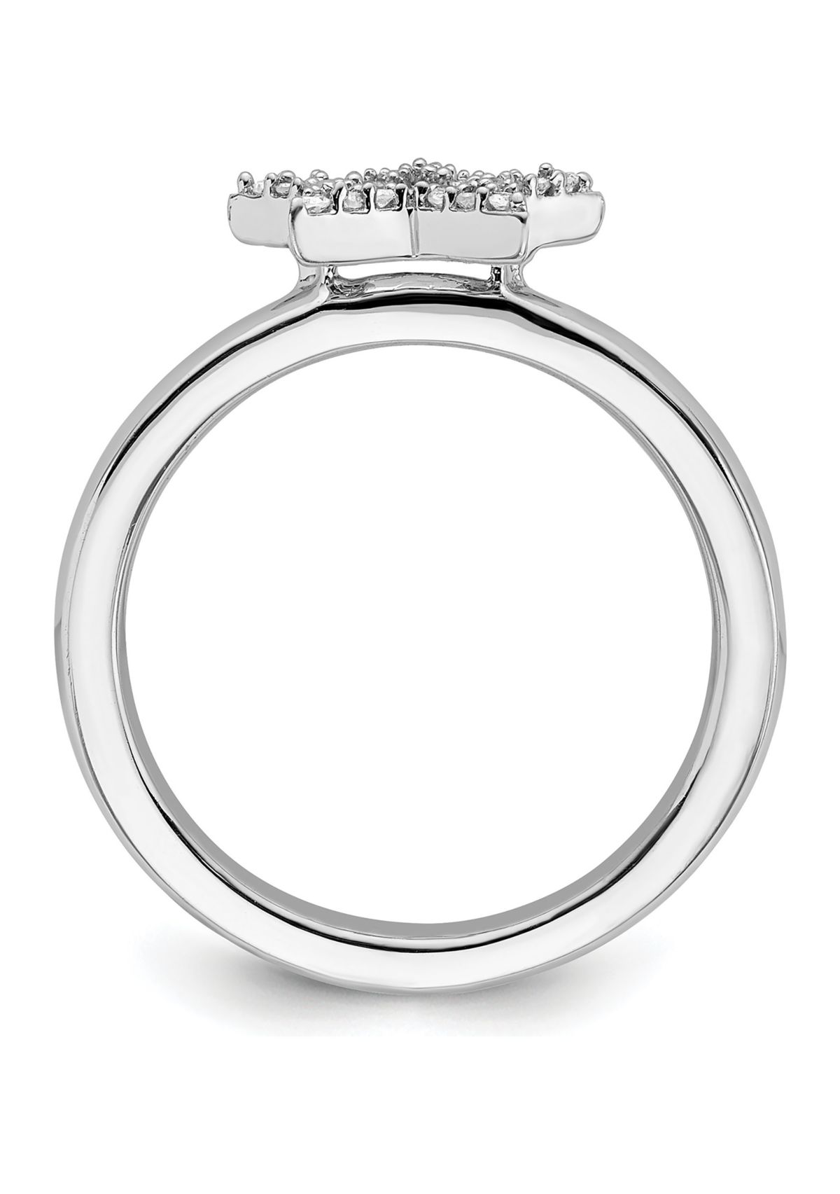 1/10 ct. t.w. Diamond Stackable Expressions Star Ring in Sterling Silver