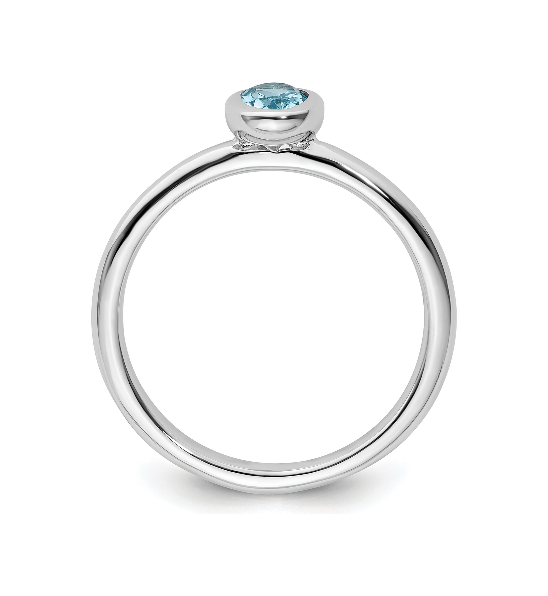 1/2 ct. t.w. Oval Blue Topaz Stackable Expressions Ring in Sterling Silver