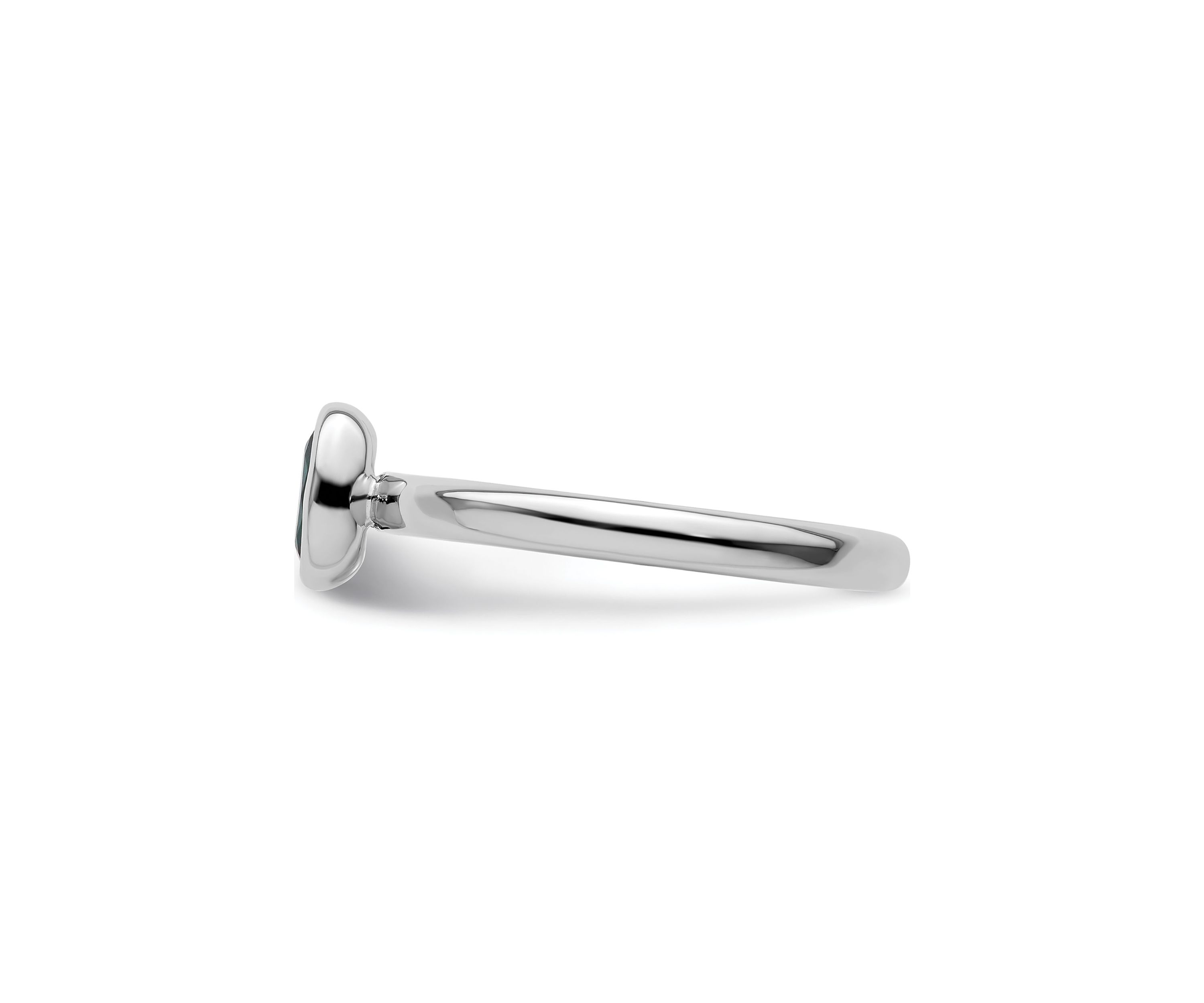 Lab Created 3/8 ct. t.w. Oval Created Emerald Stackable Expressions Ring in Sterling Silver