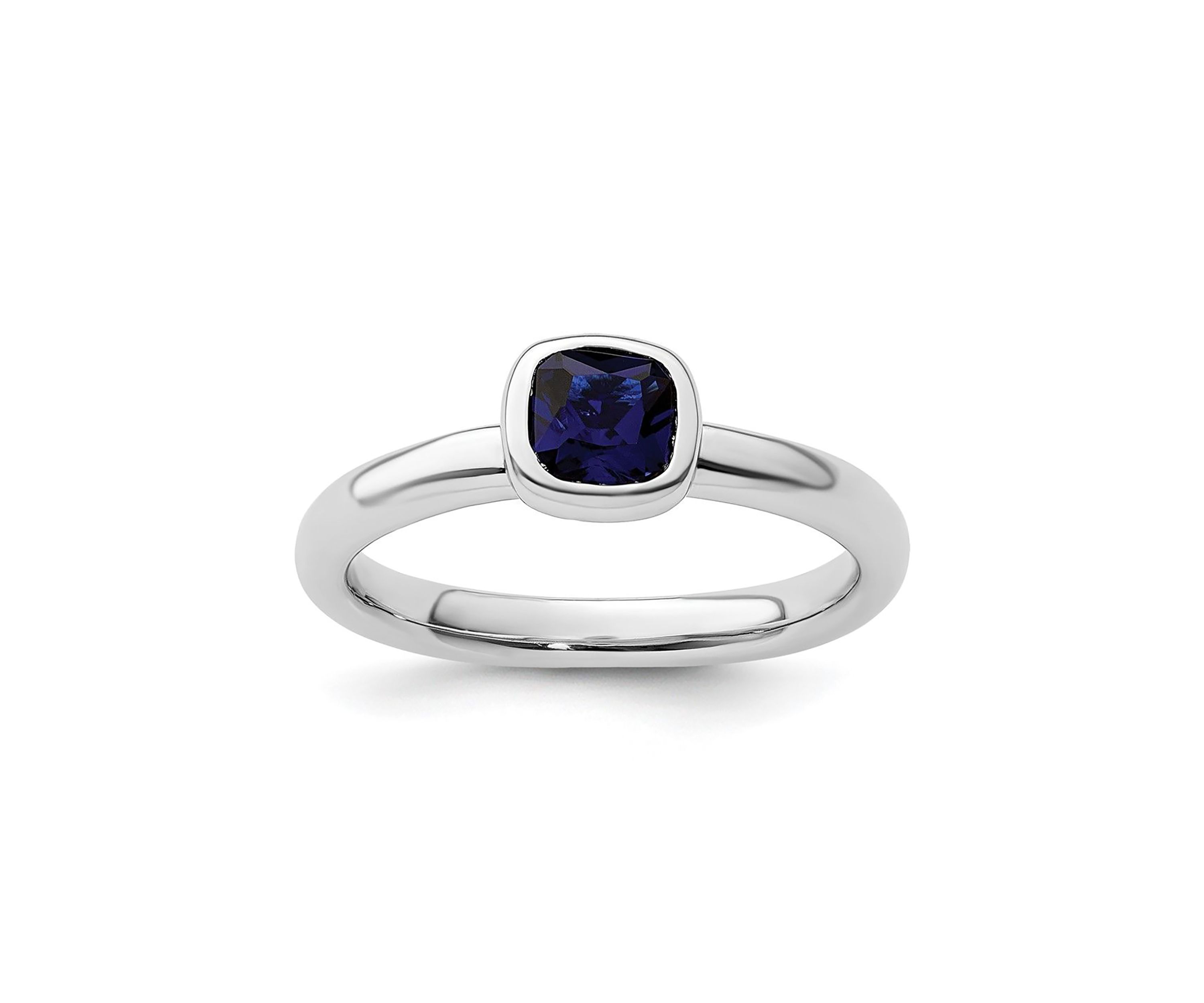 3/4 ct. t.w. Cushion-cut Lab Created Sapphire Stackable Expressions Ring in Sterling Silver