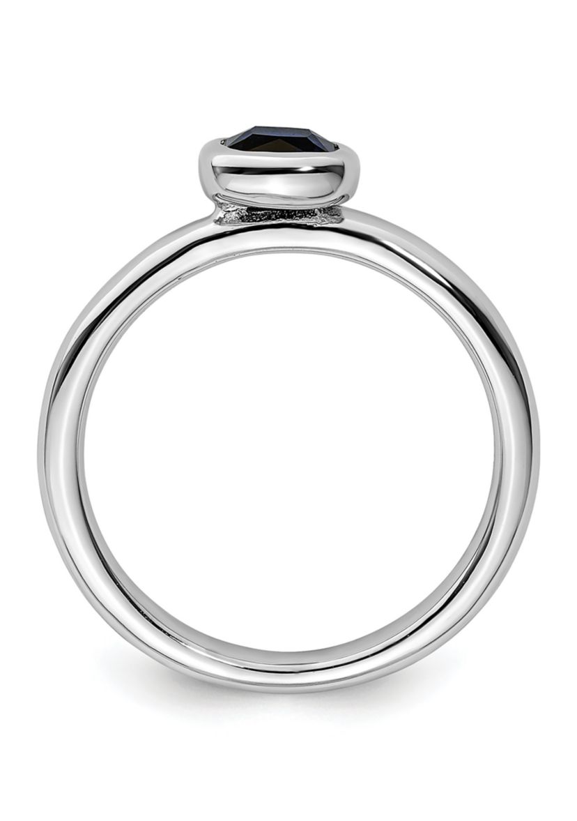 3/4 ct. t.w. Cushion-cut Lab Created Sapphire Stackable Expressions Ring in Sterling Silver