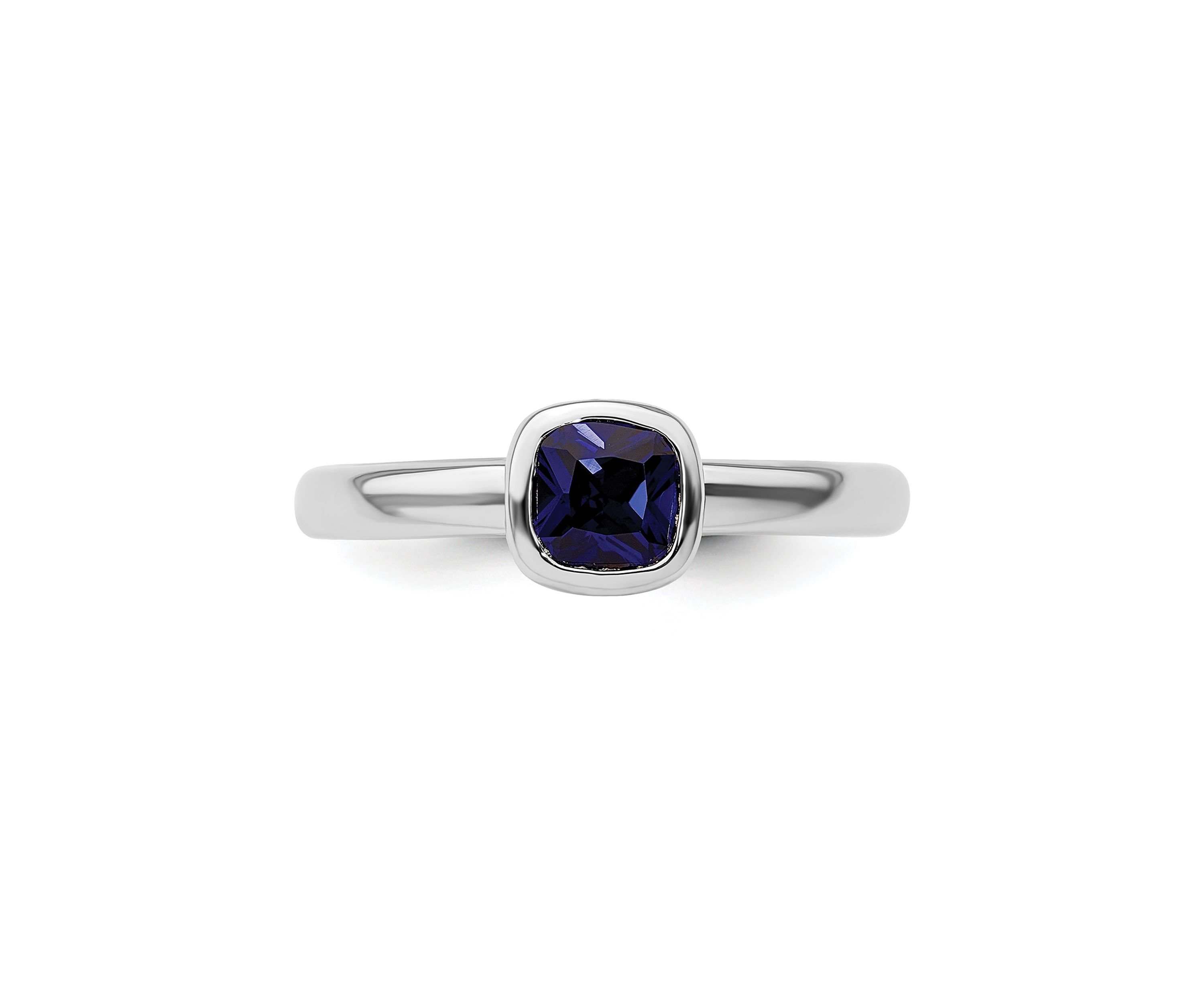 3/4 ct. t.w. Cushion-cut Lab Created Sapphire Stackable Expressions Ring in Sterling Silver