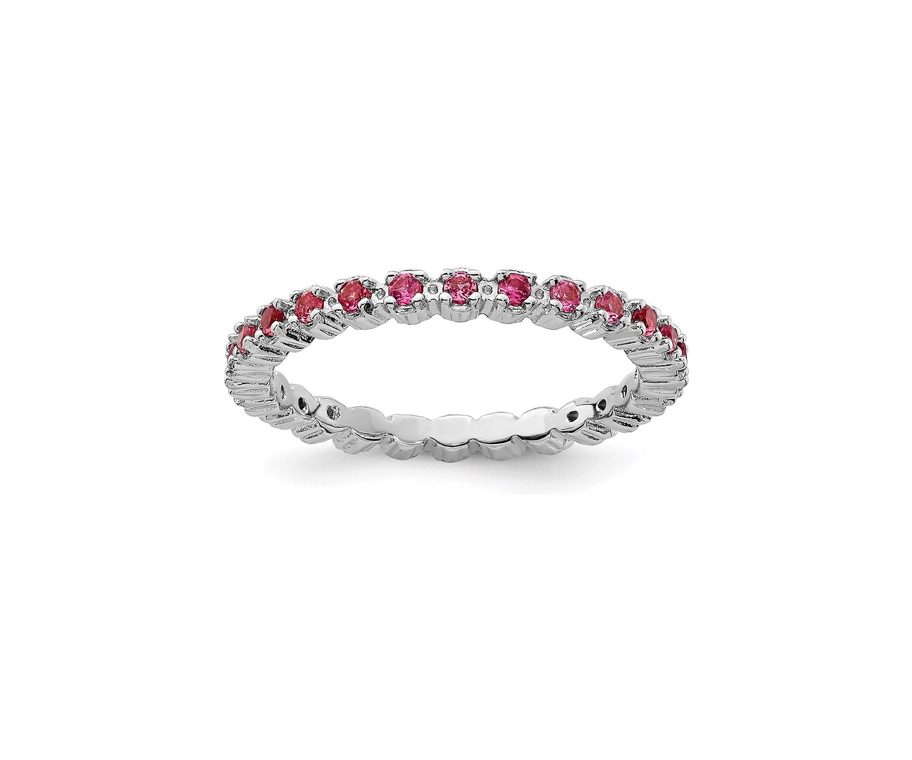 3/8 ct. t.w. Pink Tourmaline Stackable Expressions Ring in Sterling Silver