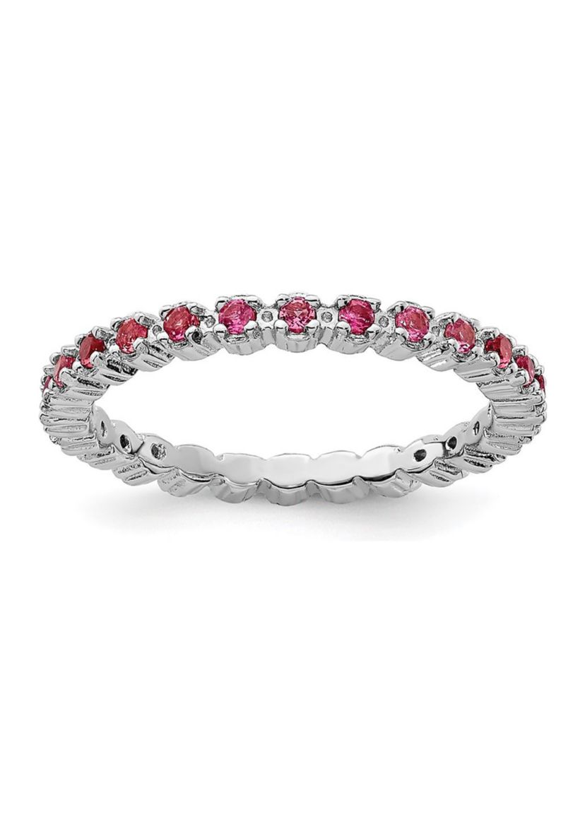 3/8 ct. t.w. Pink Tourmaline Stackable Expressions Ring in Sterling Silver