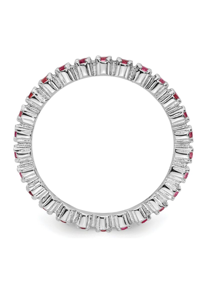 3/8 ct. t.w. Pink Tourmaline Stackable Expressions Ring in Sterling Silver