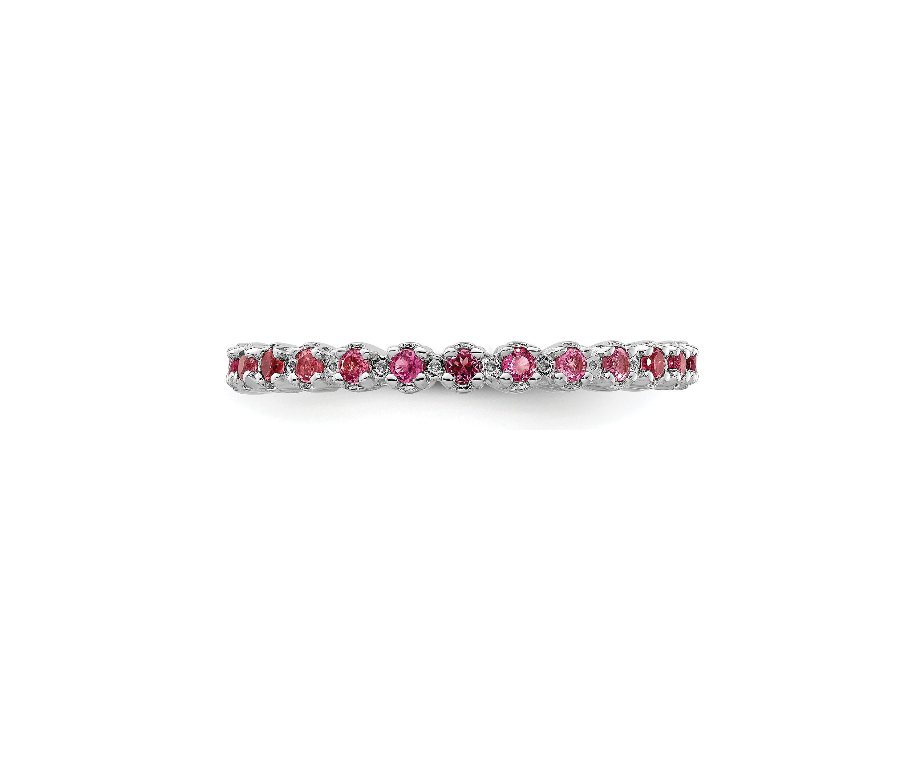 3/8 ct. t.w. Pink Tourmaline Stackable Expressions Ring in Sterling Silver