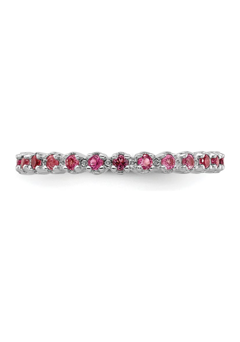 3/8 ct. t.w. Pink Tourmaline Stackable Expressions Ring in Sterling Silver