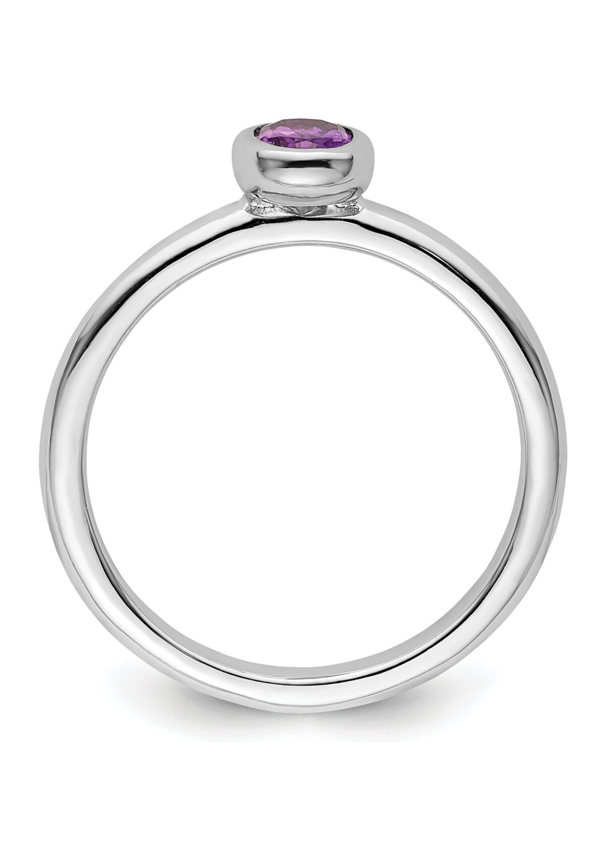 3/8 ct. t.w. Oval Amethyst Stackable Expressions Ring in Sterling Silver