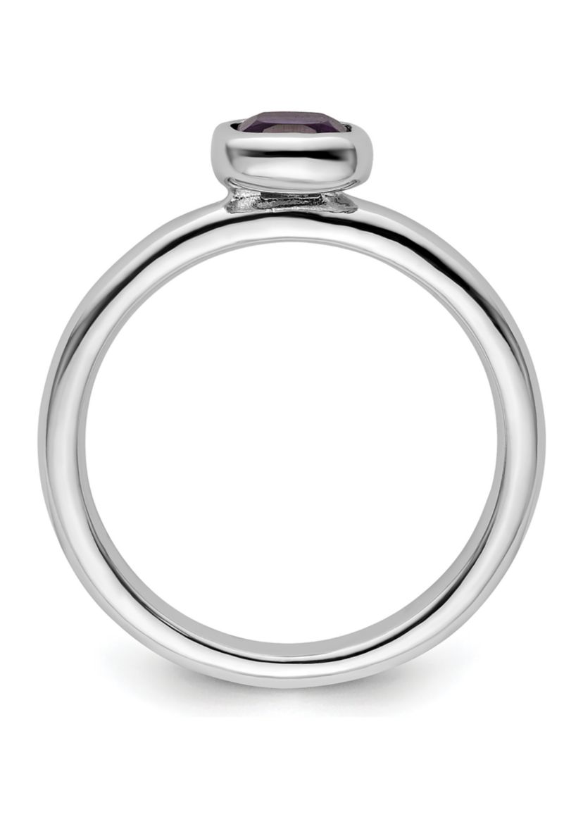 1/2 ct. t.w. Cushion-cut Amethyst Stackable Expressions Ring in Sterling Silver