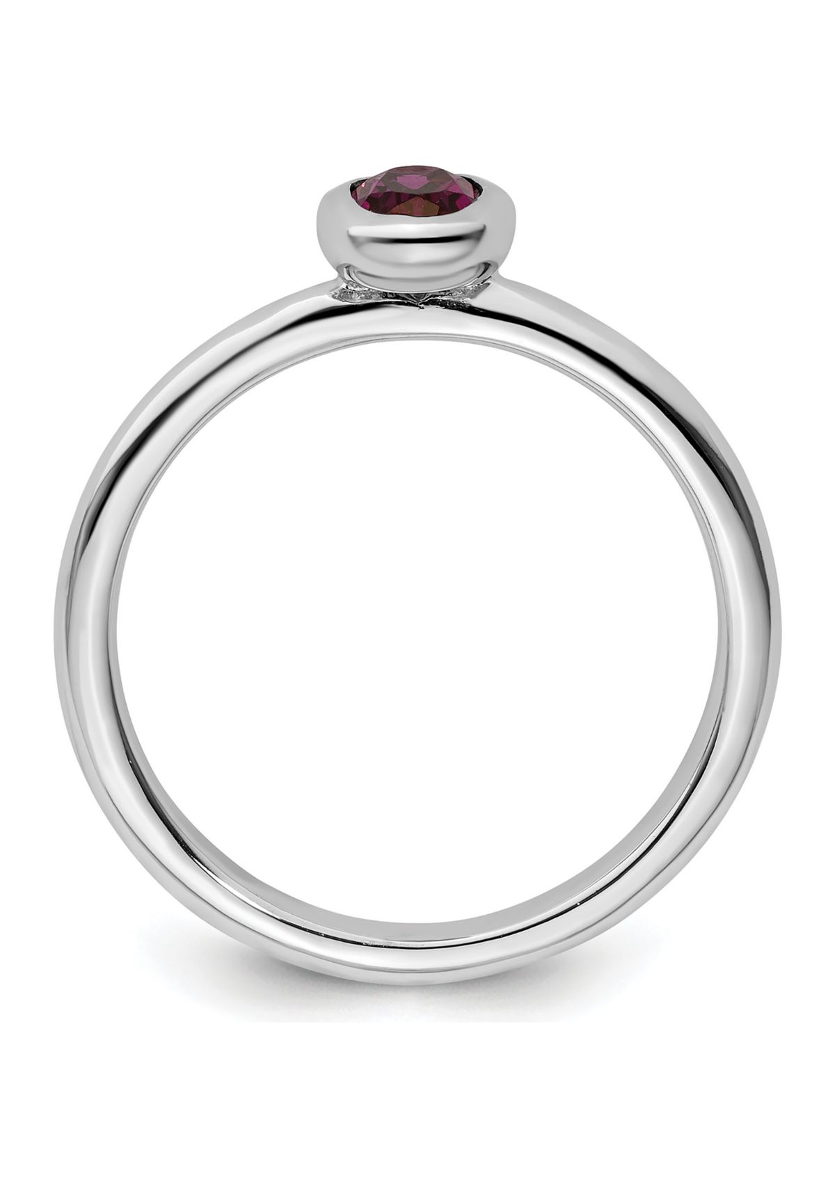 5/8 ct. t.w. Oval Rhodolite Garnet Ring in Sterling Silver