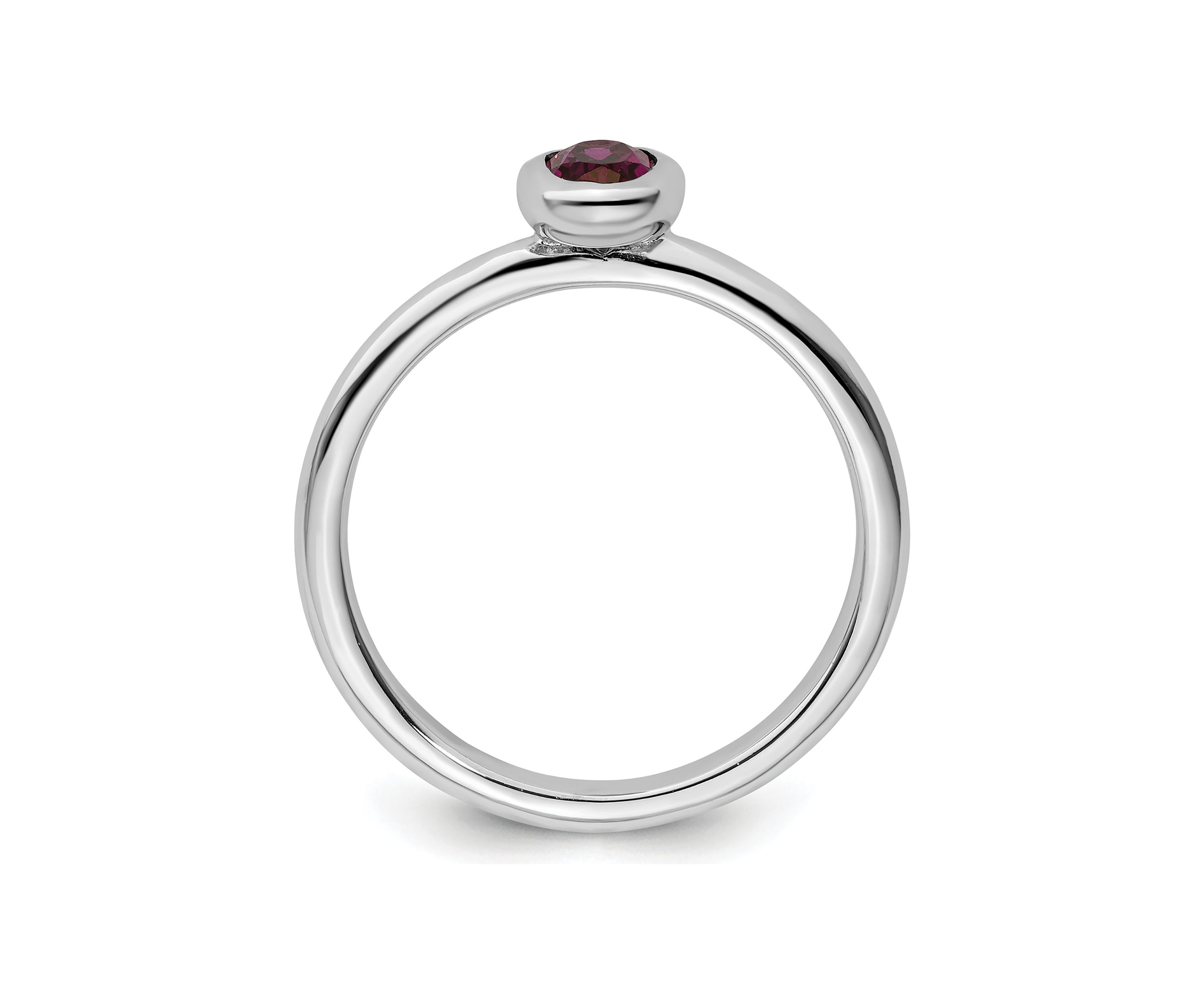 5/8 ct. t.w. Oval Rhodolite Garnet Stackable Expressions Ring in Sterling Silver