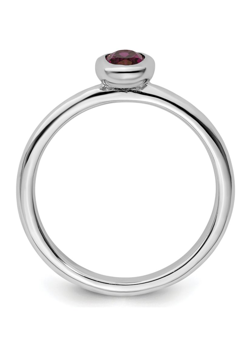 5/8 ct. t.w. Oval Rhodolite Garnet Stackable Expressions Ring in Sterling Silver