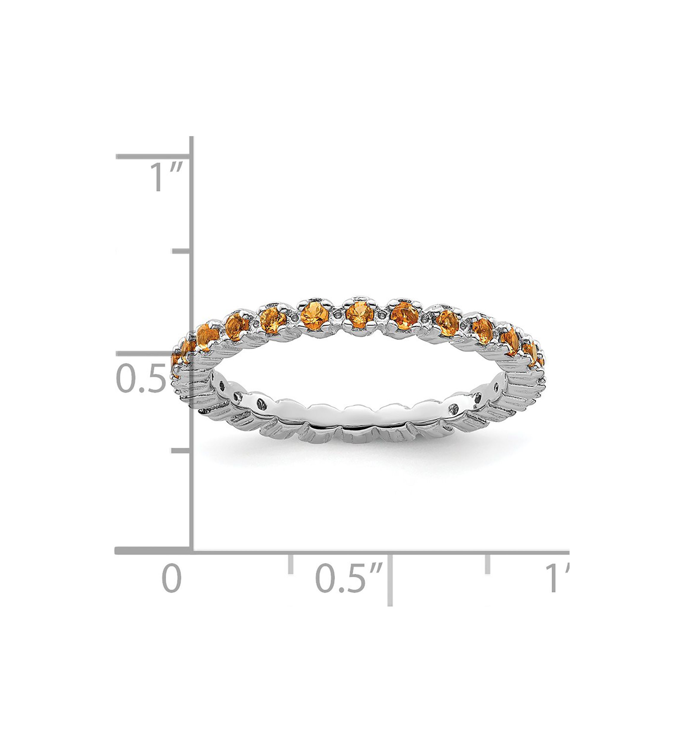 3/8 ct. t.w. Citrine Stackable Expressions Ring in Sterling Silver