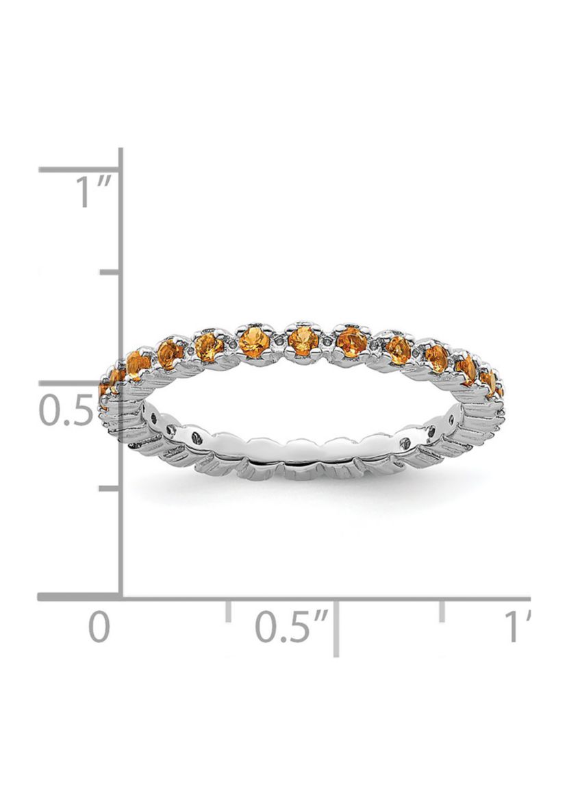 3/8 ct. t.w. Citrine Stackable Expressions Ring in Sterling Silver