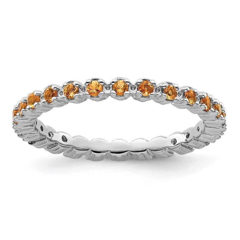 3/8 ct. t.w. Citrine Stackable Expressions Ring in Sterling Silver