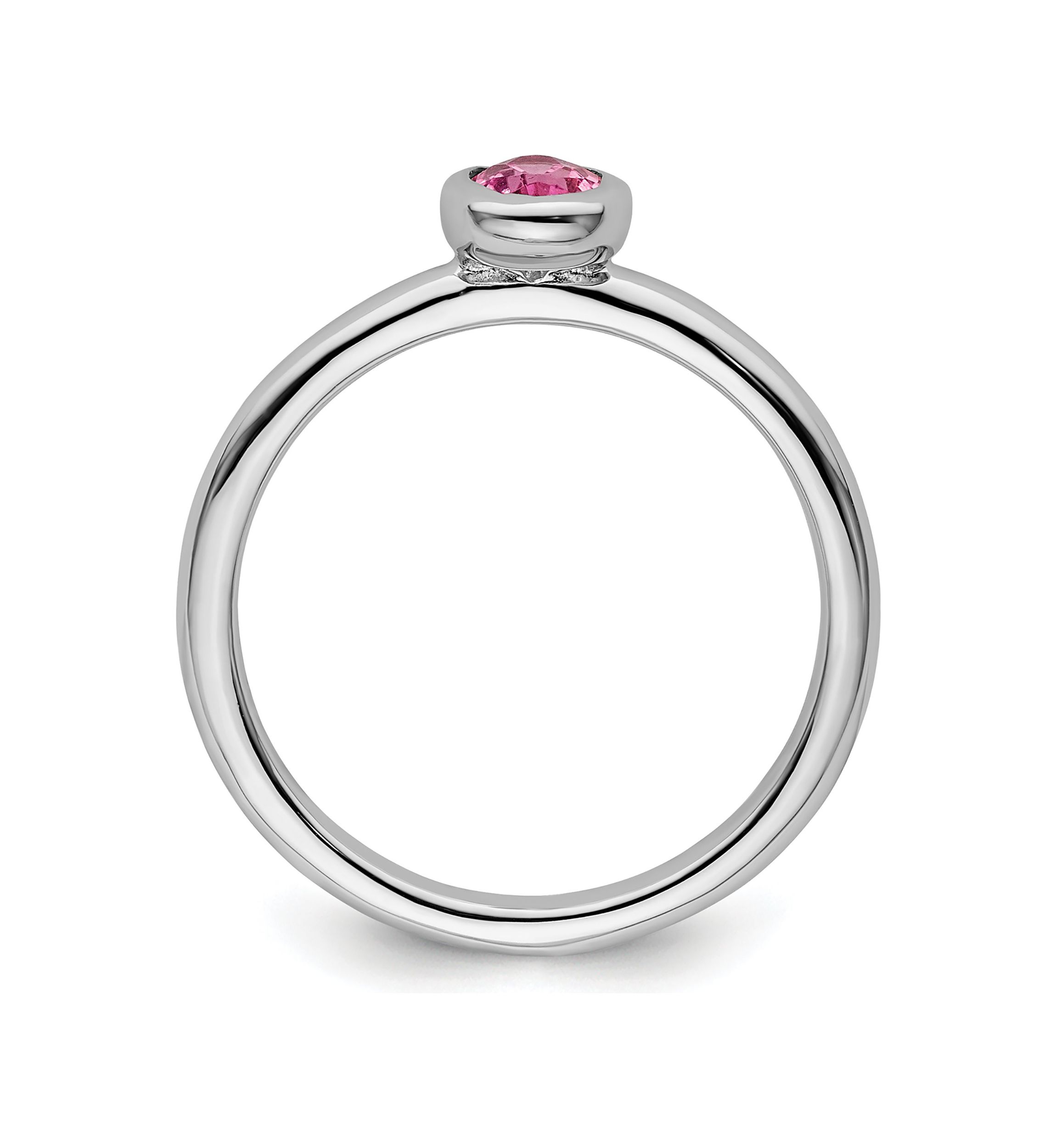 1/2 ct. t.w. Oval Pink Tourmaline Ring in Sterling Silver