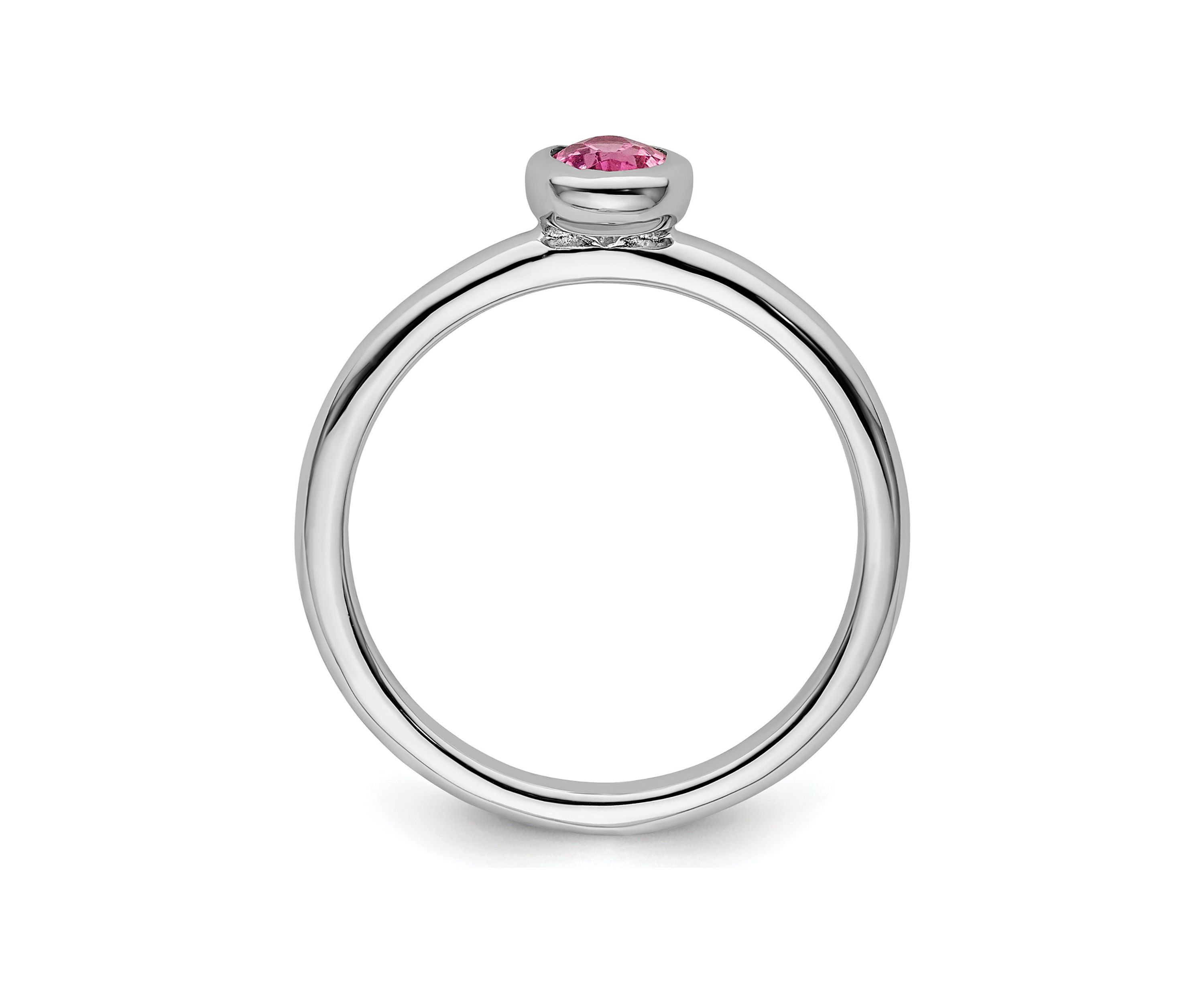 Belk & Co. 1/2 ct. t.w. Oval Pink Tourmaline Stackable Expressions Ring ...
